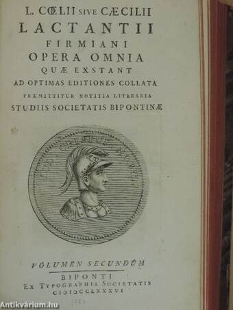 L. Coelii sive Caecilii Lactantii Firmiani opera omnia I-II.