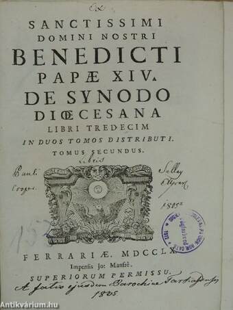 De synodo dioecesana II.