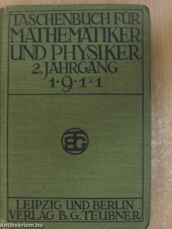 Taschenbuch für Mathematiker und Physiker 1911.