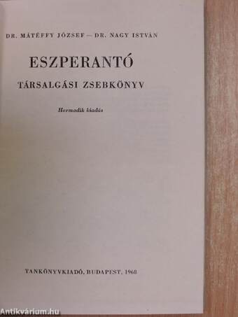 Eszperantó társalgási zsebkönyv