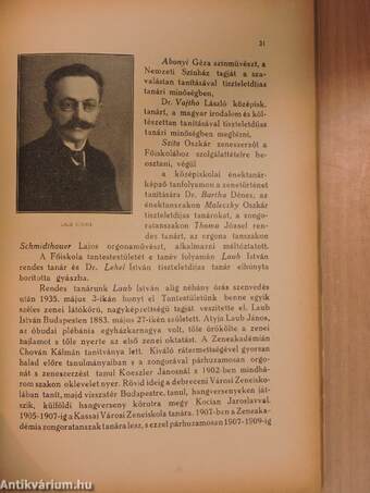 Az Országos Magyar Királyi Liszt Ferenc Zeneművészeti Főiskola Évkönyve az 1934/35-iki tanévről