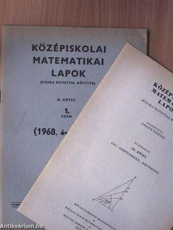 Középiskolai matematikai lapok 1968/1.