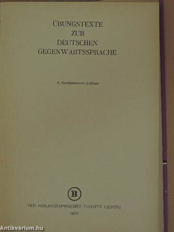 Übungstexte zur Deutschen Gegenwartssprache