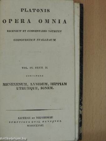 Platonis opera omnia IV/2. (töredék)