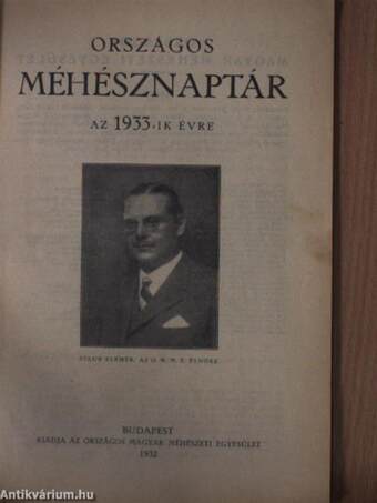 Országos Méhésznaptár az 1933-ik évre