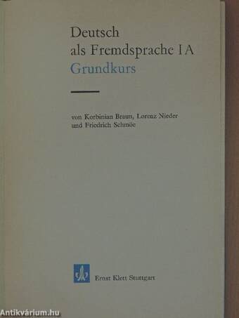 Deutsch als Fremdsprache I A