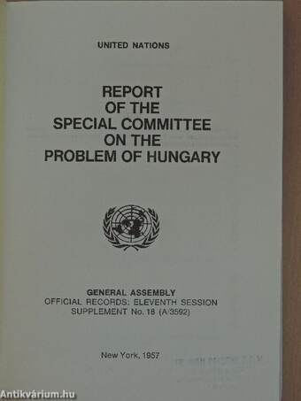 Report of the Special Committee on the Problem of Hungary