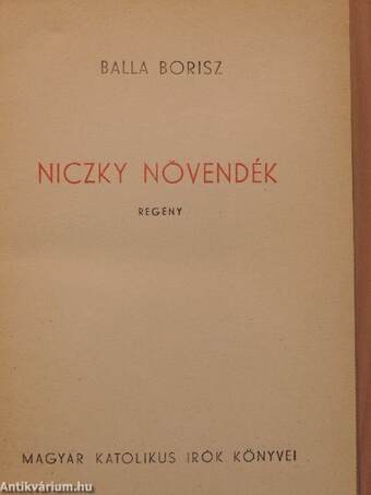 Niczky növendék