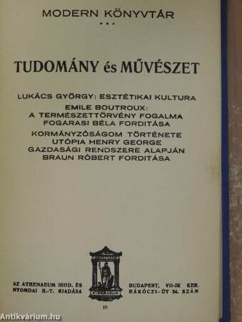 Tudomány és művészet IV.