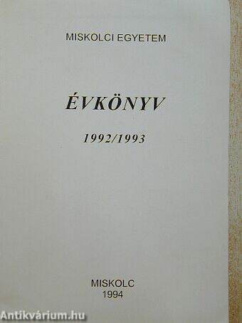 Miskolci Egyetem Évkönyve 1992/1993
