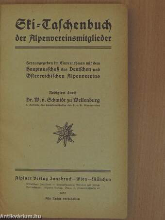 Ski-Taschenbuch der Alpenvereinsmitglieder (gótbetűs)