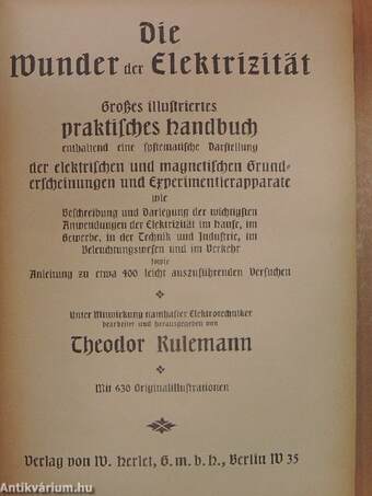 Die Wunder der Elektrizität (gótbetűs)