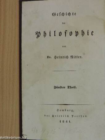 Geschichte der christlichen Philosophie I. (gótbetűs) (töredék)