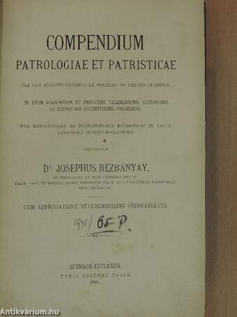 Compendium patrologiae et patristicae