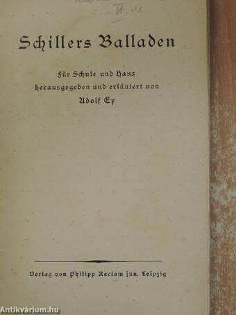 Schillers Balladen (gótbetűs)