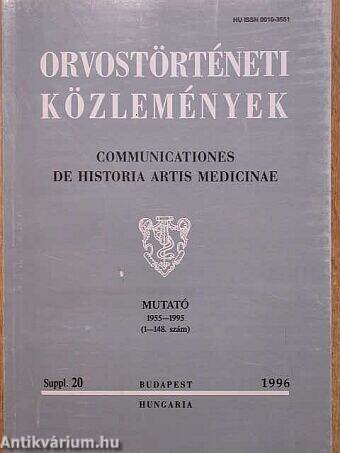 Orvostörténeti közlemények 1-148. - Mutató