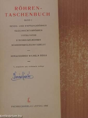 Röhren Taschenbuch I.