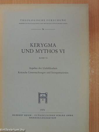 Kerygma und Mythos VI./6