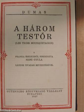 A három testőr I-IV.