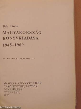 Magyarország könyvkiadása 1945-1969