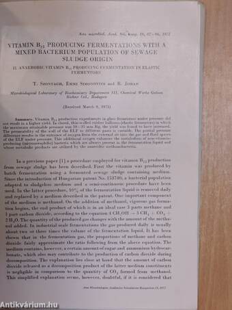 Vitamin B12 producing fermentations with a mixed bacterium population of sewage sludge origin