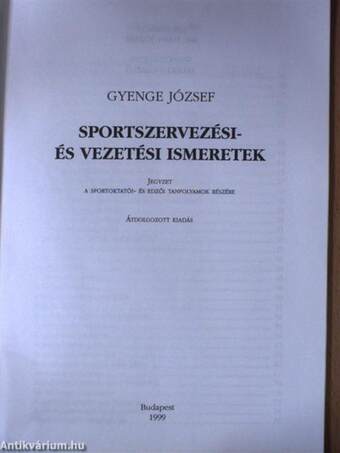 Sportszervezési- és vezetési ismeretek