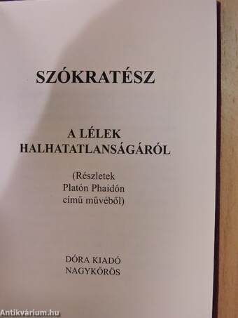 Szókratész a lélek halhatatlanságáról