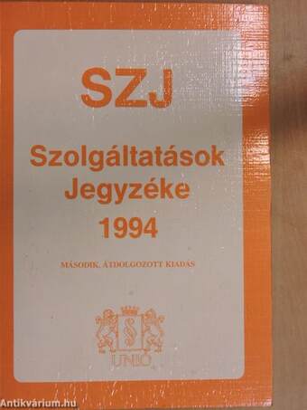 Szolgáltatások Jegyzéke 1994