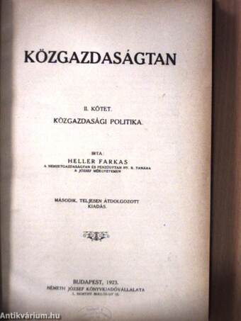 Közgazdaságtan II.