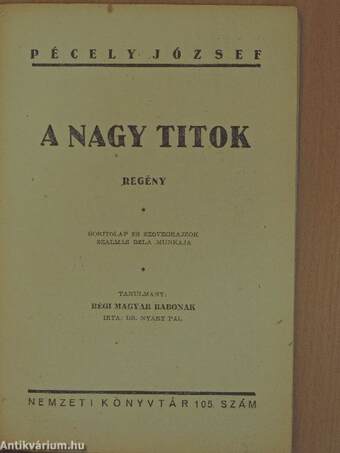 A nagy titok/Tanulmány: Régi magyar babonák