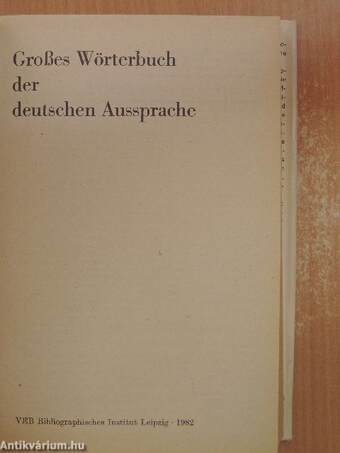 Großes Wörterbuch der deutschen Aussprache