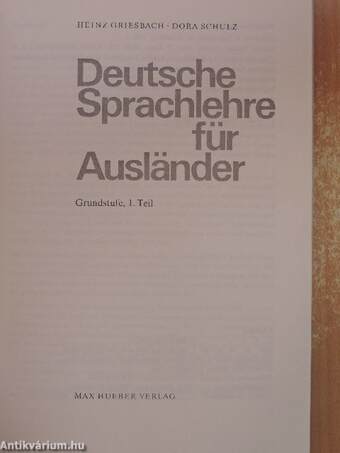 Deutsche Sprachlehre für Ausländer 1.