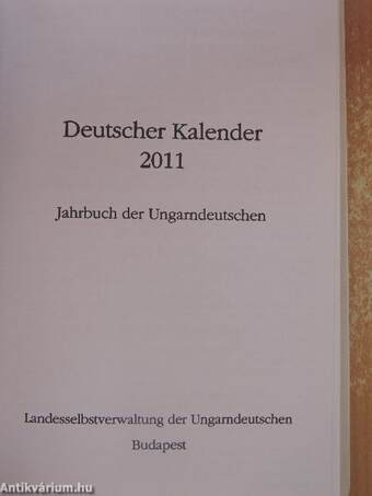 Deutscher Kalender 2011