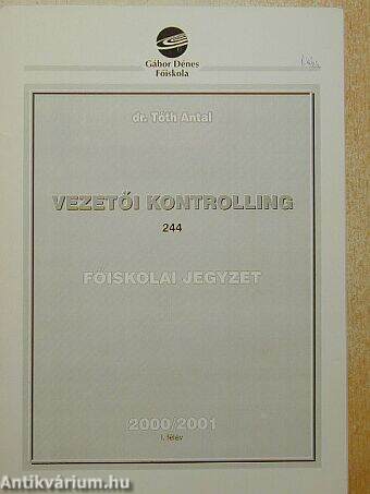 Vezetői kontrolling 2000/2001 I. félév