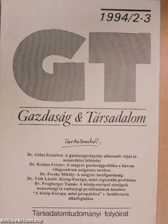 Gazdaság & Társadalom 1994/2-3.