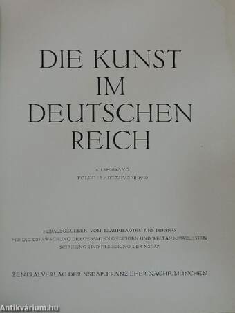 Die Kunst im Deutschen Reich Dezember 1940