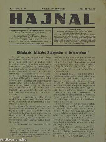 Hajnal 1931. április