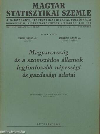 Magyar Statisztikai Szemle 1945. július-december
