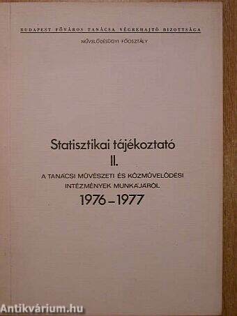 Statisztikai tájékoztató II.