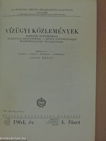 Vízügyi Közlemények 1964/4.