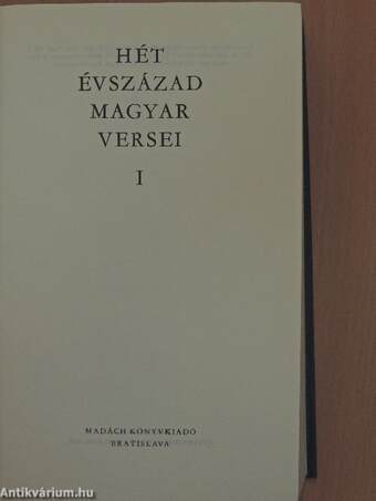 Hét évszázad magyar versei I. (töredék)