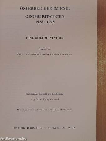 Österreicher im Exil - Großbritannien 1938-1945