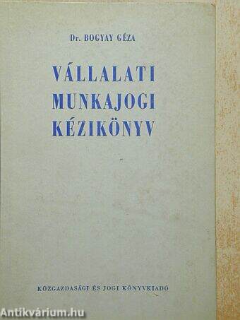 Vállalati munkajogi kézikönyv