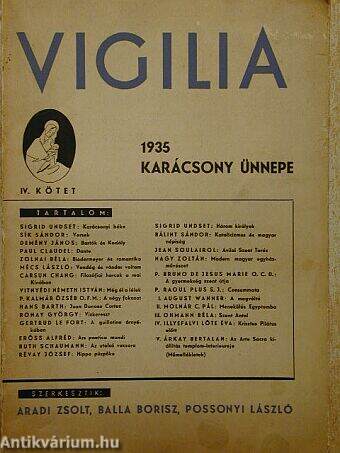 Vigilia 1935. Karácsony ünnepe IV.