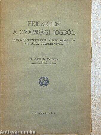 Fejezetek a gyámsági jogból