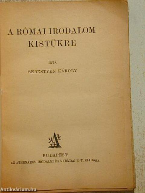 A római irodalom kistükre