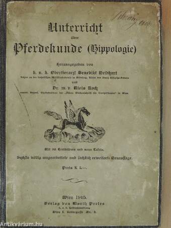 Unterricht über Pferdekunde (Hippologie) (gótbetűs)