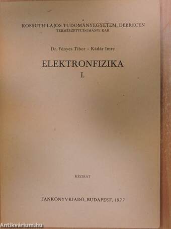 Elektronfizika I.