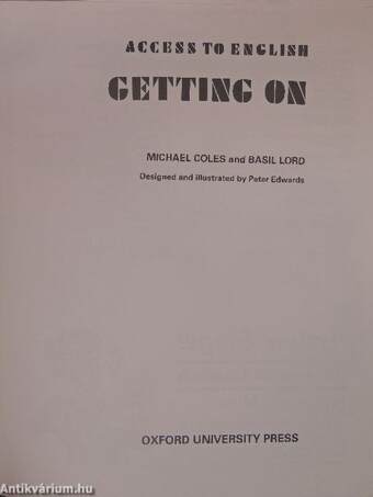 Getting On - Book