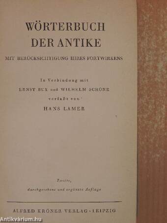 Wörterbuch der Antike